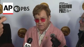 Elton John talks about his music catalogue and humanitarian work [upl. by Anikas]