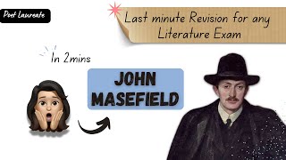 Biography of John Masefield in 2 minutes  Easy peasy explanation poets poetlaureates net set [upl. by Petra]