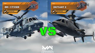 New VIP Heli MI171SH VS Defiant X  Epic Helicopter Comparison  Modern Warships [upl. by Mcdade]