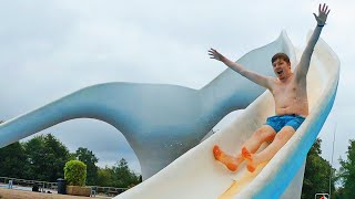 Strange Elephant Water Slides at Grugabad Essen in Germany [upl. by Gentes657]