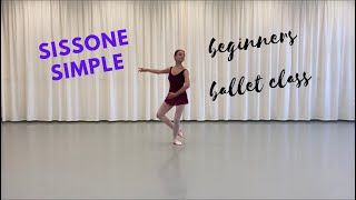 httpswwwprimaballetclasscom Sissone Simple  Centre  Left  Beginners [upl. by Ailahtan401]