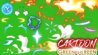 Cartoon Green Screen 4K Effects  Free Download Link [upl. by Enella]