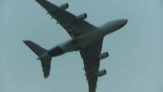 Airbus A380 at Prestwick Airport Scotland EGPK 592009 [upl. by Arlan]