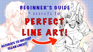 SECRETS TO ✨PERFECT LINEART✨  Beginner Line Art Tutorial procreate arttutorial [upl. by Ettedualc321]