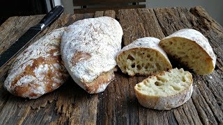 How to make CIABATTA BREAD with original Italian recipe [upl. by Matheson189]