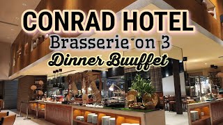 Conrad Hotel Buffet Restaurant quotBrasserie on 3quot Dinner Virtual Tour [upl. by Torre]