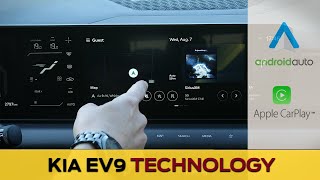 Media Screen in the Kia EV9  Apple CarPlay Android Auto Charging Nav and more 2024 model [upl. by Jalbert]