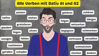 Die 25 wichtigsten DativVerben A1A2 mit BeispielenMost common dative verbs in German with examples [upl. by Rubenstein140]