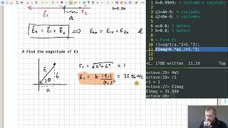 Point Charge Efield Vector addition [upl. by Akiras]