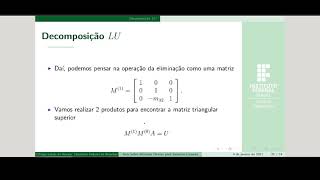 Cálculo Numérico Decomposição LU [upl. by Arimat]