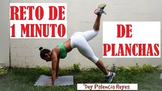 RETO DE 1 MINUTO DE PLANCHA ABDOMINAL  PLANCHAS PARA ABDOMEN PLANO  Rutina 383  Dey Palencia [upl. by Htebyram184]