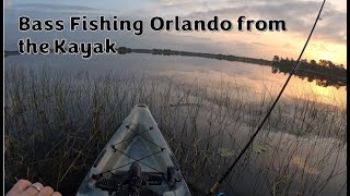 Caught This on the last cast on the Kayak fishing bass florida kayak [upl. by Noreen]