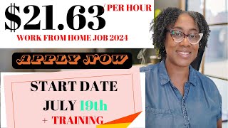 EARN 2163 PER HOUR WORKING FROM HOME  REMOTE JOB  JULY 19 2024 START DATE  wfh [upl. by Nadnerb308]