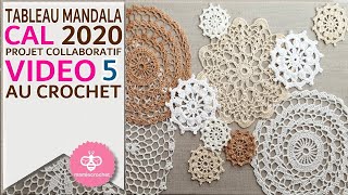 Comment faire un tableau original au crochet CAL VIDEO 5 tuto  pas à pas mamiecrochet [upl. by Correy]