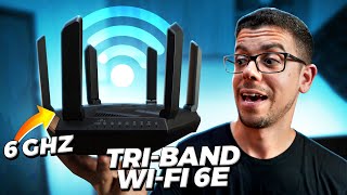 ENFIM TESTEI UM ROTEADOR WIFI 6E O QUE MUDA COM 6 GHz ASUS RTAXE7800 [upl. by Laina]