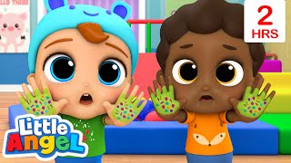 Wash Your Hands This Is How We Get Rid Of Germs  Little Angel  Nursery Rhymes for Babies [upl. by Nhguaval]