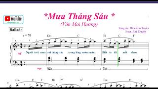 Mưa Tháng Sáu  Văn Mai Hương  sheet piano pdf [upl. by Ecniuq900]