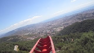 Muntanya Russa front seat onride HD POV Tibidabo [upl. by Breeze609]