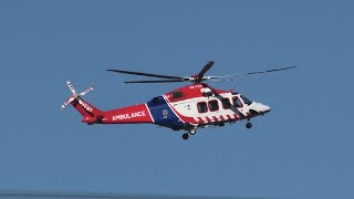 AgustaWestland AW139 Ambulance Victoria HEMS VHYXH landing [upl. by Gipps]