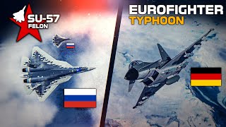 EF2000 Eurofighter Typhoon Vs Su57 Felon  Tu22M Intercept  Digital Combat Simulator  DCS [upl. by Namyl826]