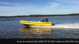 Test Sealver Wave Boat 575 RIB  Sea doo GTI SE 2017 [upl. by Etteyafal]