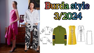 Burda style 32024  full preview and complete line drawings 👌🏼 ♥ [upl. by Aicinet]