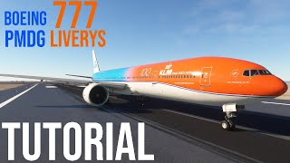 TUTORIAL  COMO BAIXAR E INSTALAR LIVERIES PARA O 777 PMDG [upl. by Trebled]