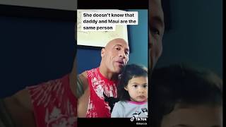 The rock’s daughter doesn’t know he’s Maui [upl. by Nyvlem]