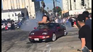 Reckless Driver Hit Two Bystander At Car Meet [upl. by Orabel]