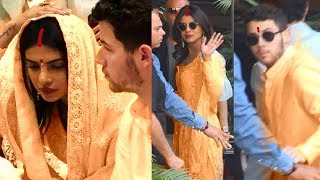 Priyanka Chopra And Nick Jonas PreWedding Puja [upl. by Rustin]