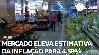 Mercado eleva estimativa da inflação para 459 em 2024 [upl. by Roseline]