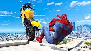 GTA 5 SPIDERMAN Bike Ragdolls Compilation Euphoria Physics Showcase Ep 1 [upl. by Liamsi29]