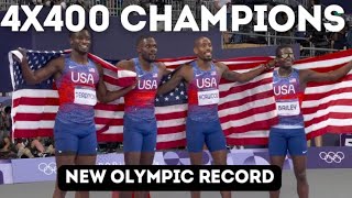 USA wins 4x400m Relay – Olympic Record SHATTERED in a HeartStopping Finish [upl. by Nolan902]