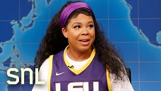 Weekend Update LSUs Angel Reese on Her White House Invitation  SNL [upl. by Iggie]