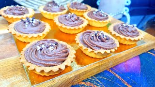 مطبخ ام وليد  ميني تارت محشية بغناش شوكولا 🍫بنة و خفة 😋😍👍 [upl. by Rivers]