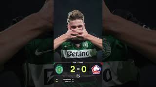 Sporting CP Vs Lille Match Results short football [upl. by Aihsekal]