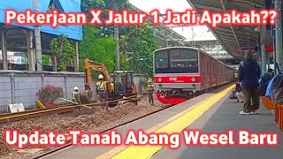 Pekerjaan Jalur 1 Stasiun Tanah Abang Fondasi Besi Semakin Banyak Papasan Railink [upl. by Janelle]