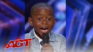 🤣 Kid Comedian ROASTS His Dad  AGT 2021  Shorts [upl. by Filide]