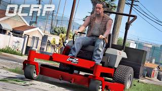 Sidewalk Mowing Mayhem in GTA 5 RP [upl. by Adali165]