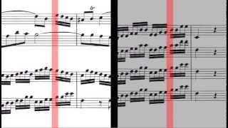 BWV 1050  Brandenburg Concerto No5 Scrolling [upl. by Rector]