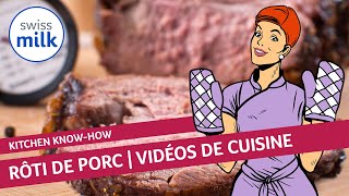 Comment cuire un rôti de porc à basse température  Vidéo de cuisine  Swissmilk 2010 [upl. by Corney]