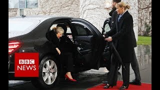 May I get out PMs car door gets stuck  BBC News [upl. by Ahsemad276]