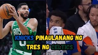 Knicks pinaulanan ng tres ng Celtics sa opening night ng NBA  Boston Celtics tied NBA record [upl. by Ronica]