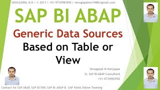 SAP BW How to Create Generic Data Sources or Extractors – Based on Table or View [upl. by Marja]