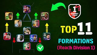 Top 11 Best Formation To Reach Division 1 eFootball 2024 Mobile  4123 Still Available [upl. by Zilada815]