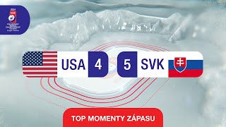 USA vs SLOVENSKO  45pp  IIHF Majstrovstvá sveta 2024  Highlighty zápasu [upl. by Ayrotal]