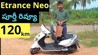 Etrance Neo Electric Scooter Full Review in Telugu  Pure EV [upl. by Ailito]