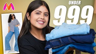 Best Cargo Jeans For WomenGirls Under 1000  High Waist Myntra Jeans Haul 2024 By Priya Pandey [upl. by Capello]