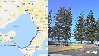 DASH CAM AUSTRALIA MELBOURNE Driving from PORTSEA SURF BEACH to SEAFORD [upl. by Ronoh]