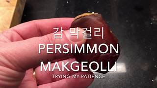 Trying persimmon makgeolli  Trying my patience 감 막걸리 [upl. by Egiedan]